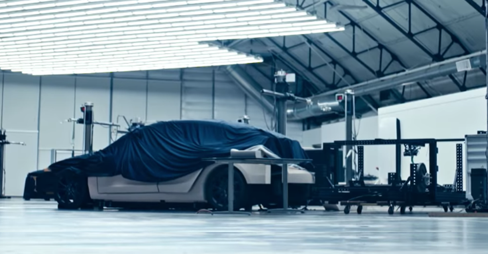 Tesla releases new video with mystery car, new next-gen Roadster footage in action.